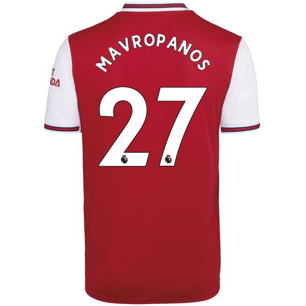 Trikot Arsenal NO.27 Mavropanos Heim 2019-20 Rote Fussballtrikots Günstig